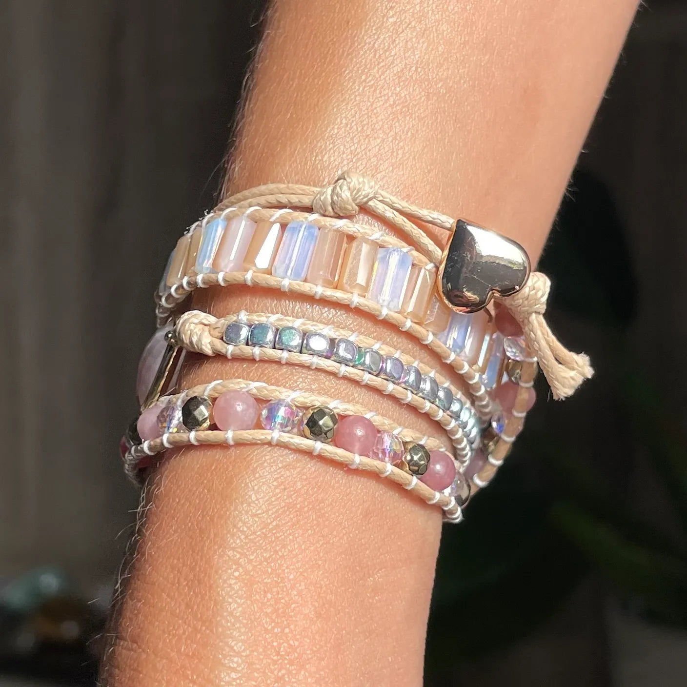 Pulseira Marbella - Quartzo Rosa